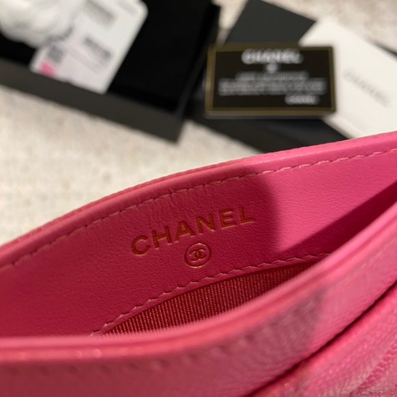 Chanel Caviar Quilted card holder Pink - Picture 11 of 12